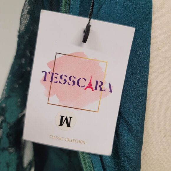 Lady Temperament Lace Stitched Ruffle High Waist Dress Size Medium - Picture 8 of 8